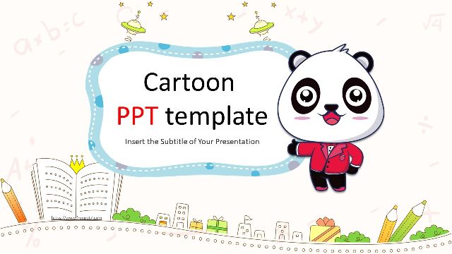 Cartoon panda PowerPoint templates