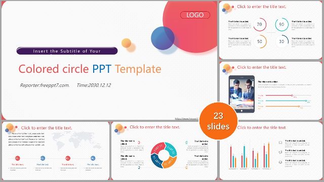 Color circle PPT templates