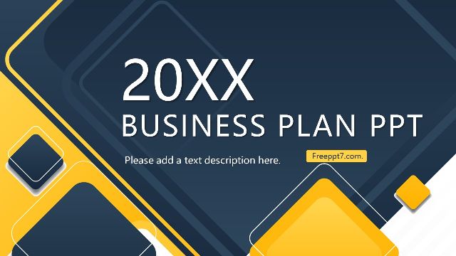 Blue Yellow Business PowerPoint Templates