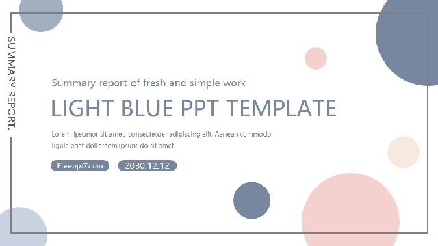 Light blue dot PowerPoint templat