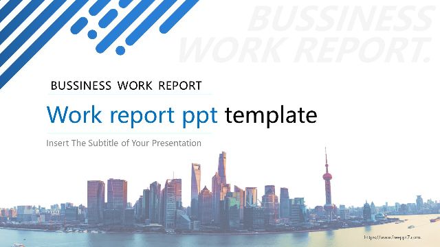 <b>Blue Work Report PPT templates</b>