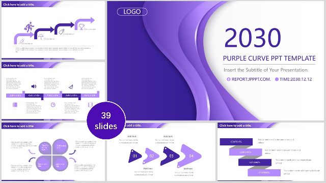 <b>Purple curve background PPT templates</b>