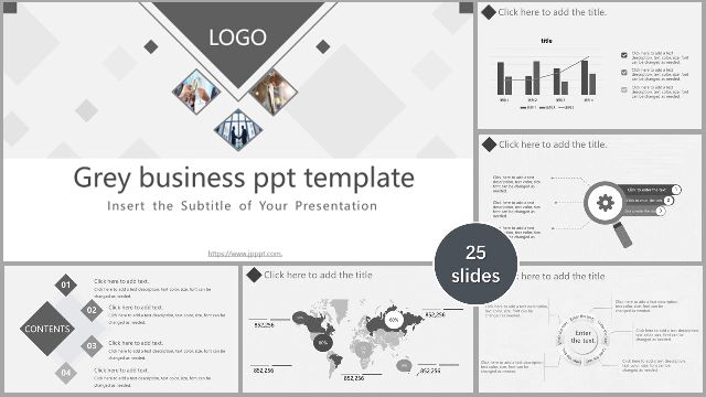 Gray general business PPT templates