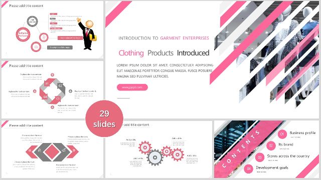 <b>Fashion clothing display PPT templates</b>