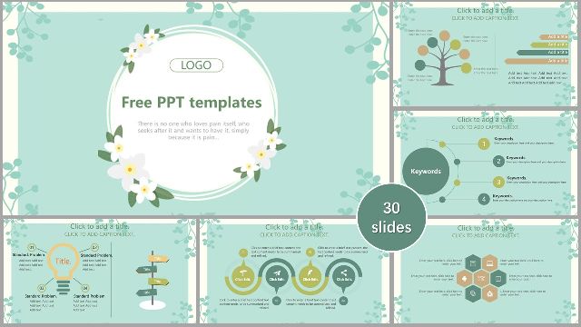 <b>Fresh plant background PowerPoint Templates</b>