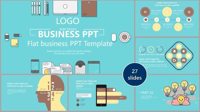 <b>Office desktop background business PPT templates</b>