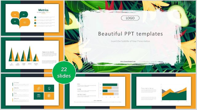 Summer plant fruit PowerPoint Templates