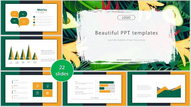 Summer plant fruit PowerPoint Tem