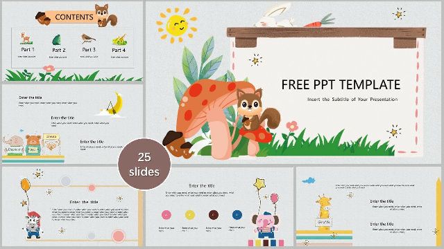 <b>Forest story cartoon PowerPoint Templates</b>