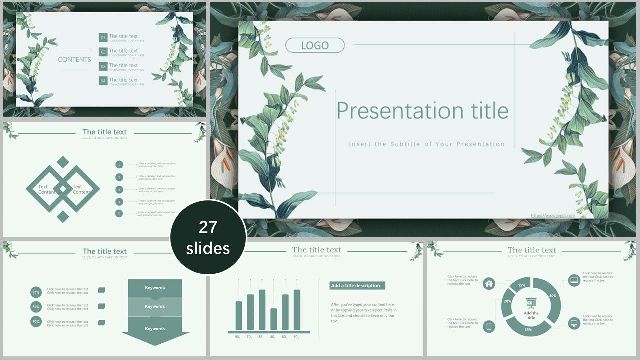 <b>Fresh green plants PowerPoint Templates</b>