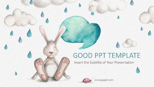 <b>Cute cartoon rabbit PowerPoint Templates</b>