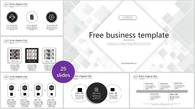 black & white presentation powerpoint template