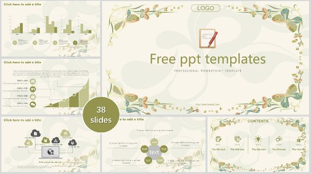 <b>Butterfly Pattern PowerPoint Templates</b>