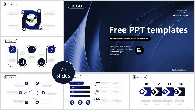 <b>Blue smooth curve business PowerPoint Templates</b>