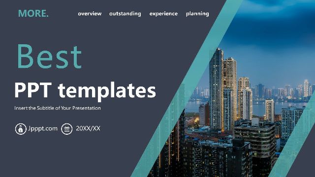 City Night View Business PowerPoint Templates