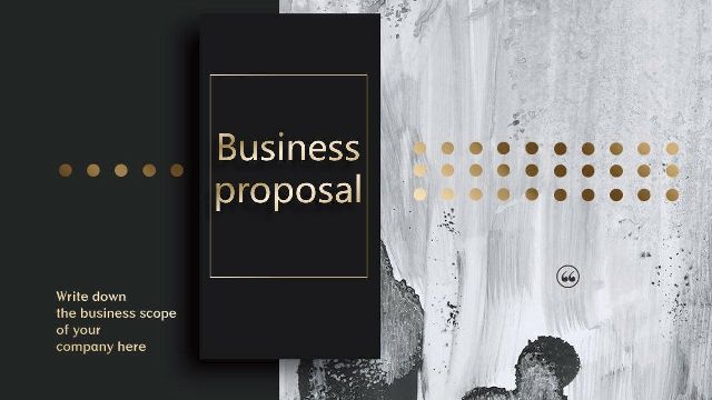 <b>Black gold business proposal PowerPoint Templates</b>