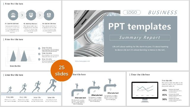 <b>Elegant Work Report PowerPoint Templates</b>