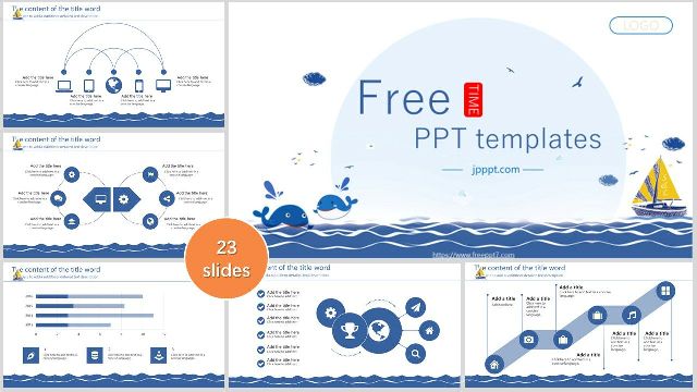 Ocean wind summer theme PowerPoint Templates