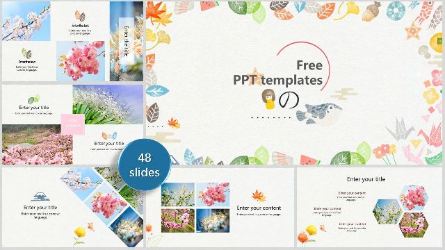 Plant leaf background PowerPoint Templates