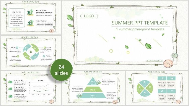 <b>Vine plant border background PowerPoint Templates</b>