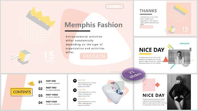 <b>Pink Memphis Style PowerPoint Templates</b>