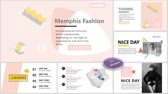 Pink Memphis Style PowerPoint Tem