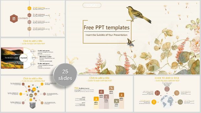 <b>Dynamic Flower and Bird PowerPoint Templates</b>