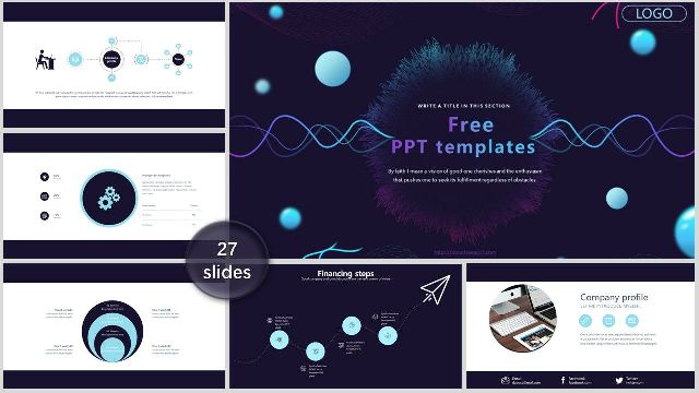 High-end technology business PowerPoint Templates