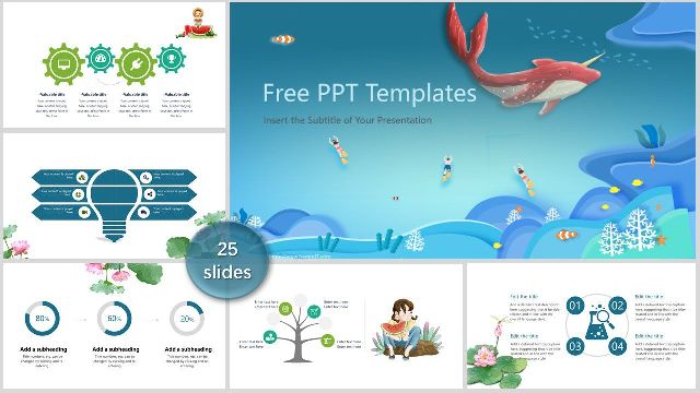 Blue refreshing ocean wind PowerPoint Templates & Google Slides