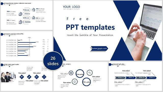 <b>Blue Work Summary PowerPoint Templates</b>