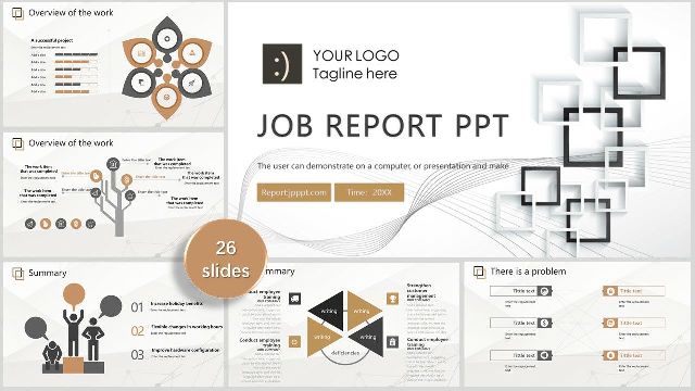 <b>High Quality Work Report PowerPoint Templates</b>