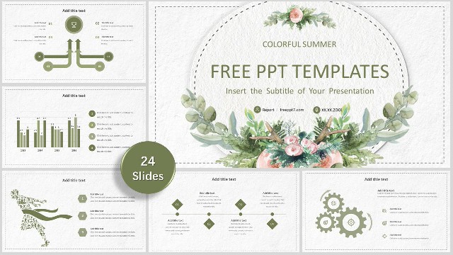 <b>Beautiful PowerPoint Template For Summer Theme</b>