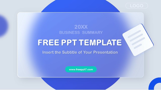 Beautiful Business PowerPoint Templates with Frosted Glas