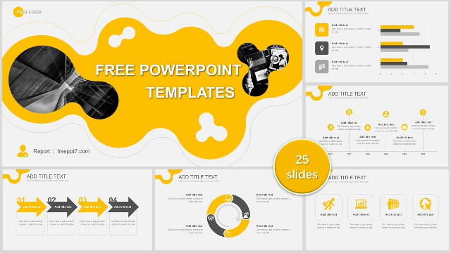 Yellow Dynamic Business PowerPoint Templates