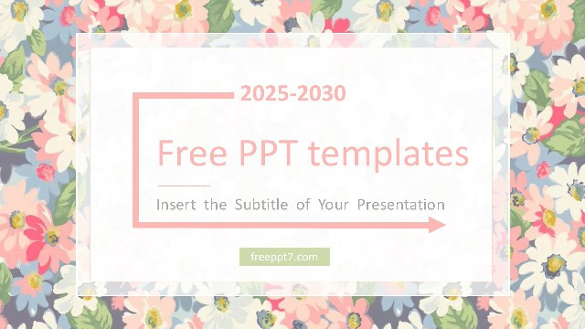 <b>Beautiful and Creative Watercolor Flower PPT Templates</b>
