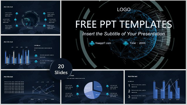 <b>Exquisite Blue Technology Themed PowerPoint Templates</b>