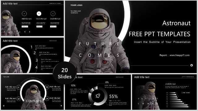 Great！Space Technology Wind PowerPoint Templates！