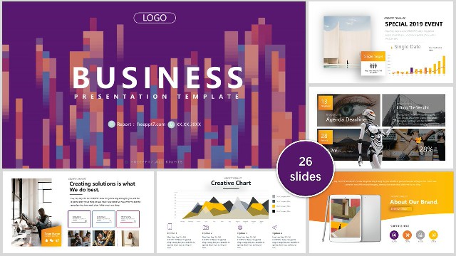 Good! Abstract Business Report PPT Templates