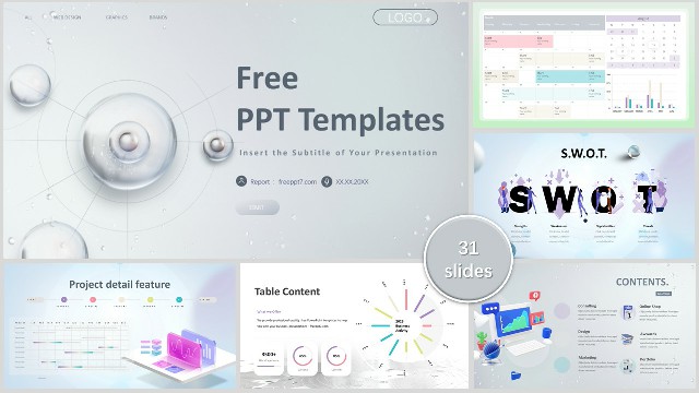 Nice! Elegant Business Report PowerPoint Templates!