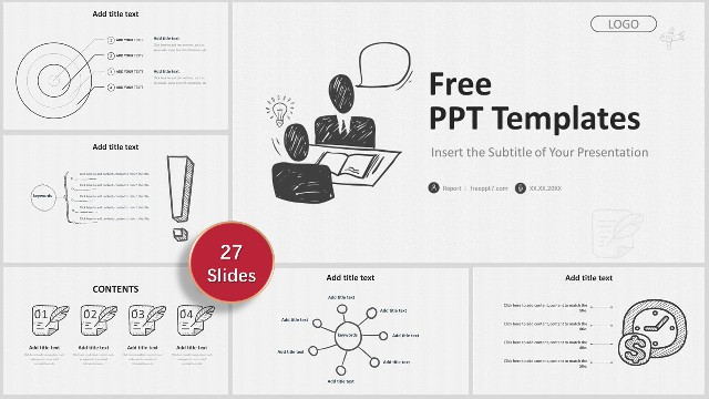 black & white presentation powerpoint template