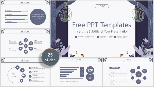 Great! Cartoon Illustration Style Business PowerPoint Templ