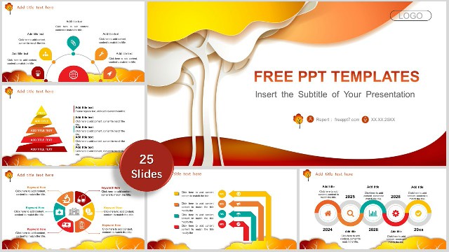 Beautiful! Abstract Art Style Education PowerPoint Template