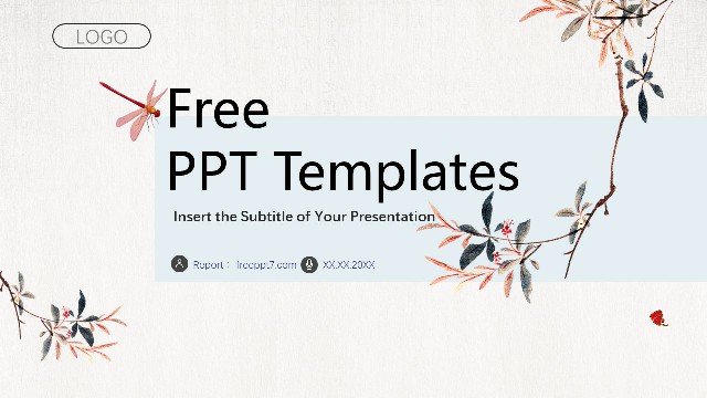 Nice! Simple Chinese style business PowerPoint templates