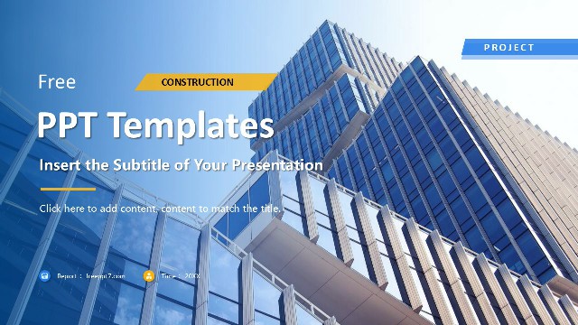 <strong>Download Professional Blue Building Project Report PPT Temp</strong>